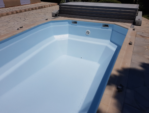 Construction Piscine Var - Revêtement Polyester Emporio Bleu